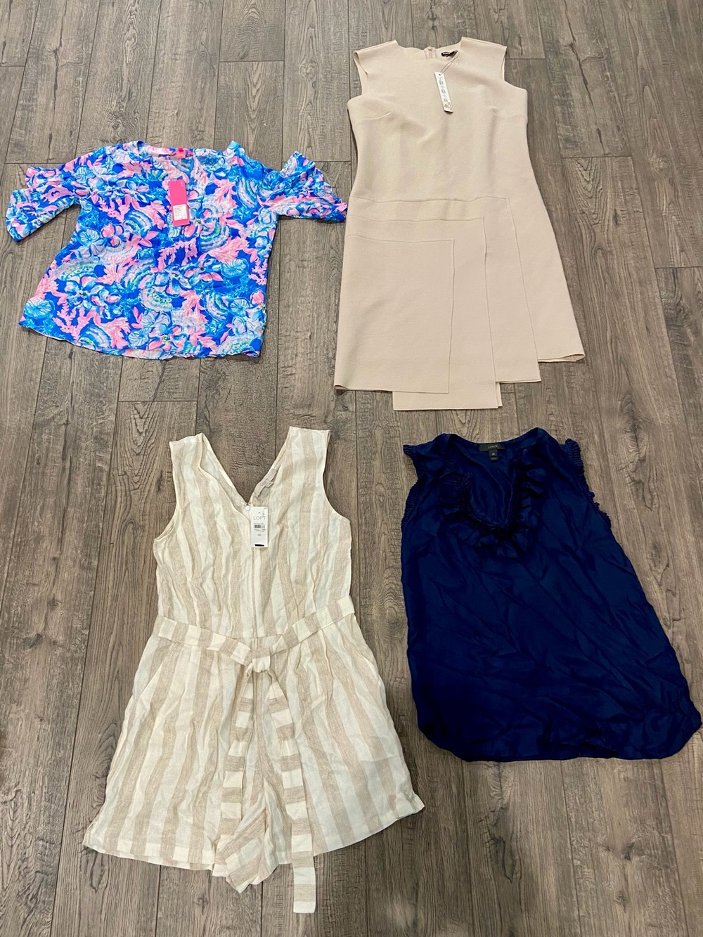 Lot of 4 pieces of clothing size XXS & 00 NWT Lilly Pulitzer Samual Dong Dress
